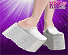 K- Platform White Clogs