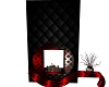 LL~RED & BLACK FIREPLACE