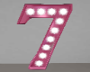 Pink Number Seven Sign