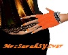 Orange Lace Spike Gloves