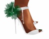 white & green fairy shoe