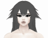 gray spiky anime hair