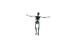 Green Dancing skeleton
