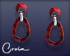 C | Red Marble Earrings