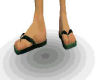Green Camo Flip Flops