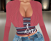 ShortSet-Coral/Stripe