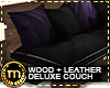 SIB - Wood Leather Couch