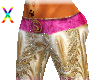 ! gold pink glitte pants