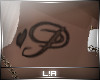 L!A "p" neck tattoo