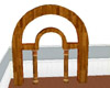 Arched wood window