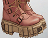 !N Buckle Boots Pink