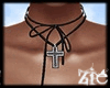 Rina Cross Necklace BLK