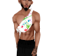 white painted chest bag