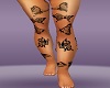 butterfly leg tattoo