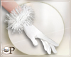 White Fur Gloves 