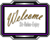 Welcome Sign GOLD/WHITE