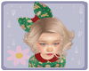 Kids Green Red Bow