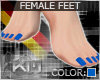 +KM+ Feet Blue Nails F
