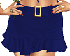 Short satin skirt bleu