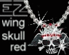 (djezc) wing skull red