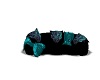 Black/Teal Cuddle Couch