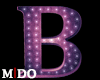 M! B Pink Letter Neon