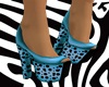 ANIMAL PRINT BLUE SHOES