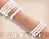 !D! Arm Pearls White