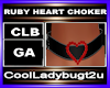 RUBY HEART CHOKER