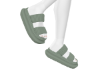 summer green slippers