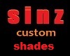 sinz custom shades