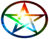 rainbow pentagram light