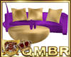 QMBR Sofa Purple & Gold