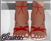 "Flat Sandals Red