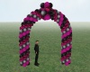black and pink arch