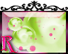 *R* Lime Bubbles Sticker