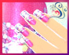 [LF] Pink Glitter nails