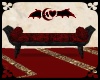 Red Lace Cushion Bench