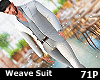 71p Weave Suit White