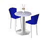 shake couples table blue