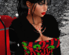 Black Fur Candycane xmas