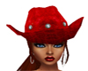 Cowgirl Hat Red Velour