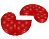 Red PVC Helix Sofa Set