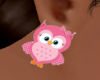 Kid Pink Owl Earrings