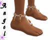Silver&Amber Anklets
