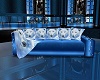 8P White Wolf Blue Sofa