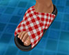 Red Sandals Plaid (F)