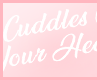 Cuddles Wall Sign