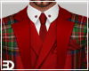 Christmas Red Plaid Suit