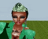 GREEN SPIKED UPDO HAIR